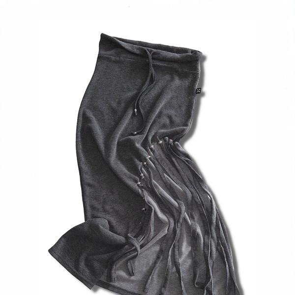 [3rd Restock] BRASSBALL OBLIQ TASSEL SKIRT IN DARK GREY