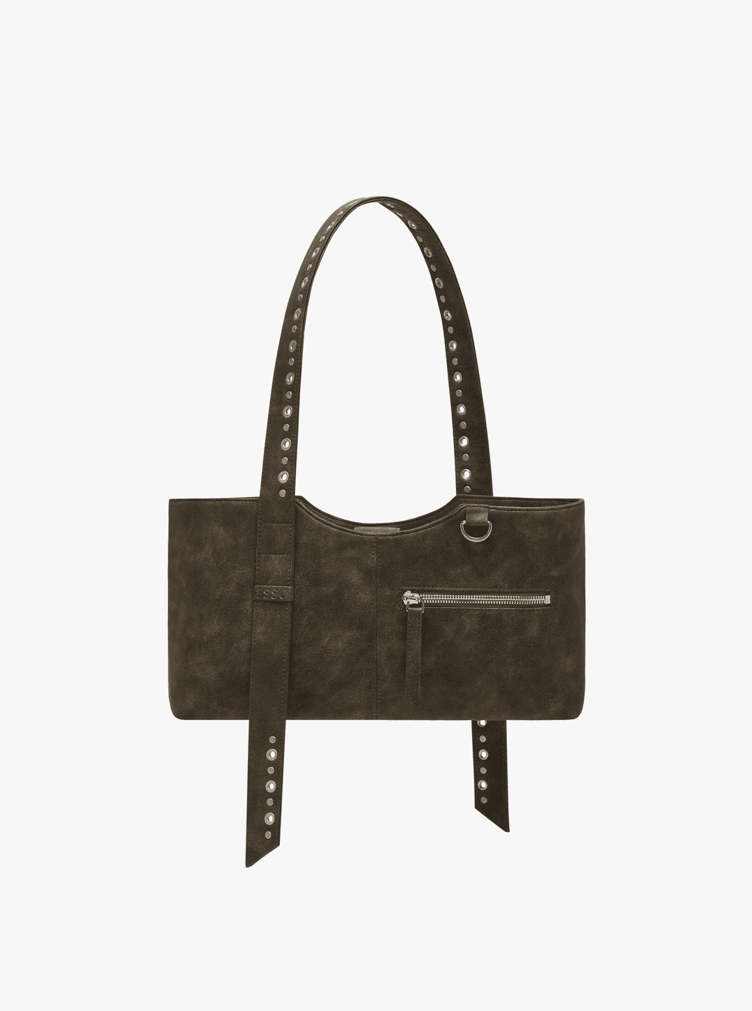 CIG STUD BAG IN KHAKI BROWN