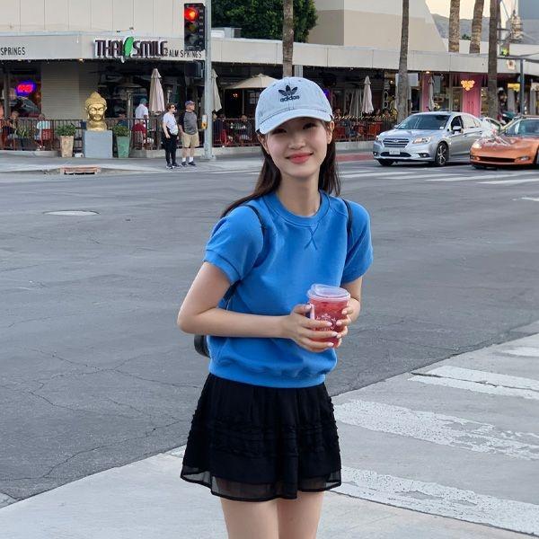 (컬러맛집/여름까지) 아쿠아 레글런 코튼 반팔 맨투맨 ts4060