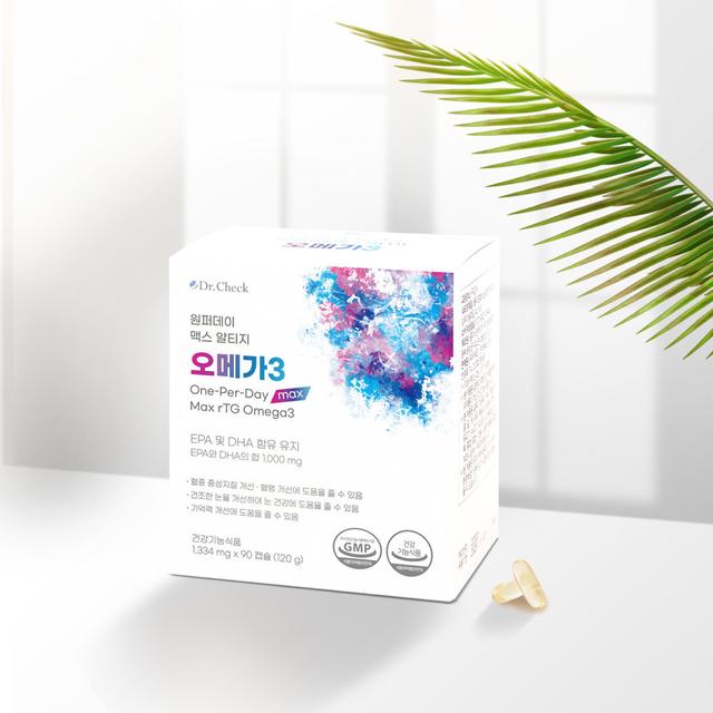 원퍼데이 맥스 알티지 오메가3 90캡슐 1박스 | 닥터체크 오메가3 [원산지:상세설명에 표시]