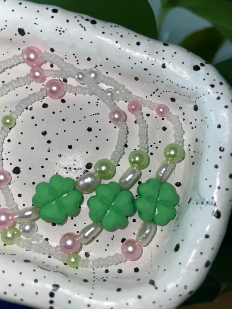 행운 클로버 비즈 팔찌
