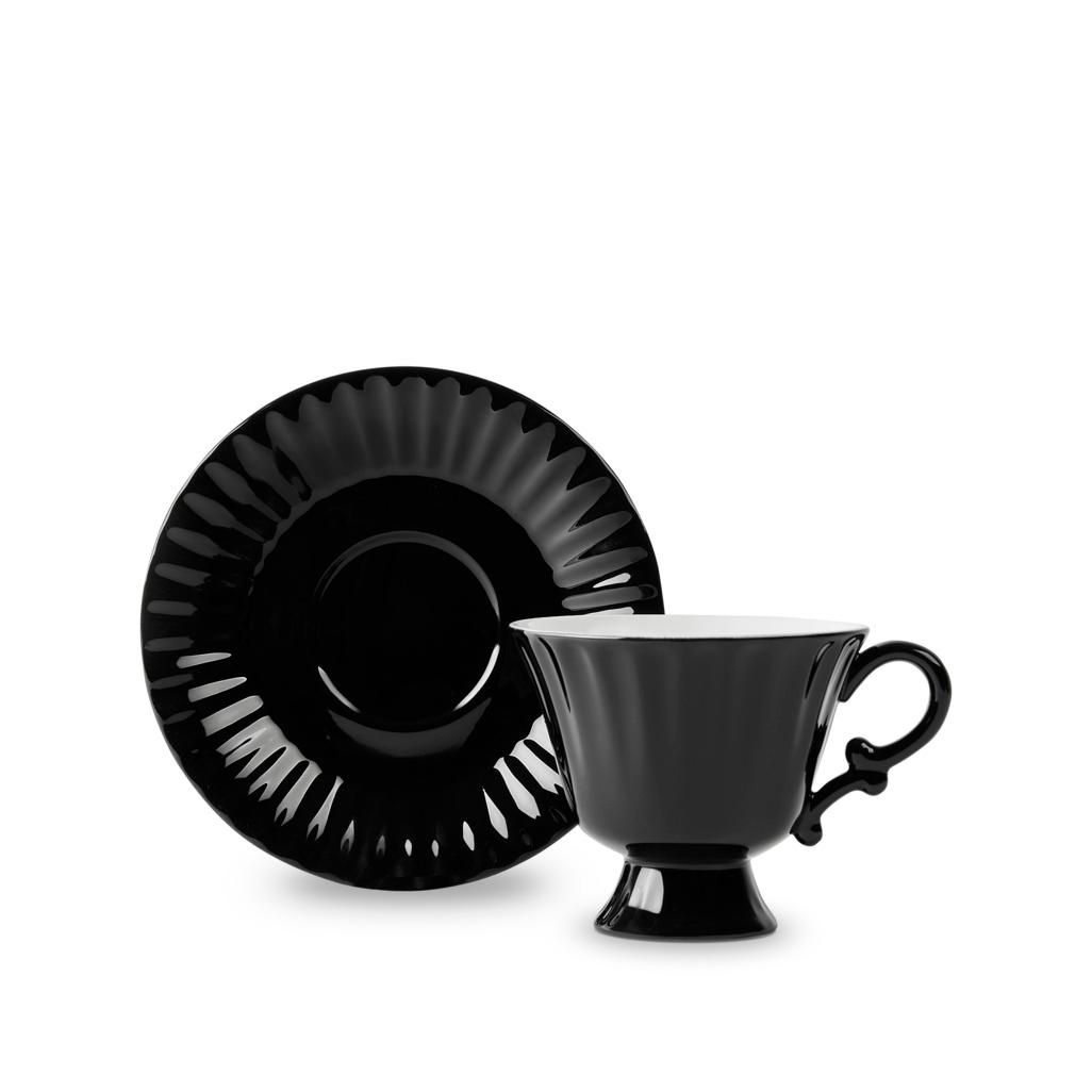 Ancora Cup & Saucer Black