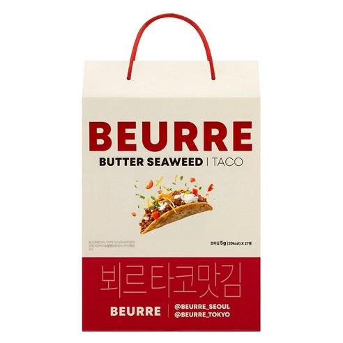 [블랑제리뵈르] 뵈르김 선물형 타코맛 (27입) - 도시락김 | 쿠팡