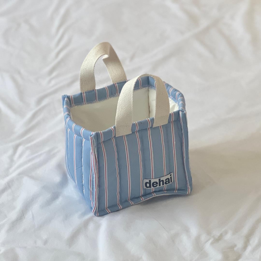 스트라이프 사각 바구니