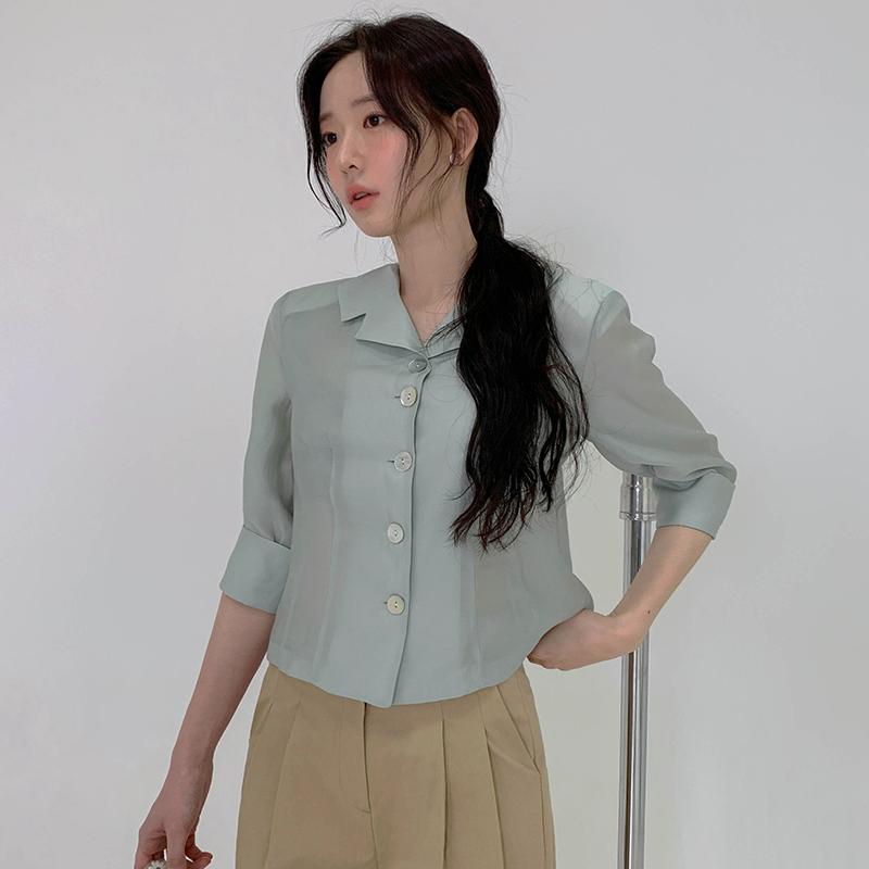 프롬비기닝 프레리 실키 하프자켓 (2color) (살안타템 여름 하객룩 레이어드 자켓 봄자켓 하객 아우터 출근룩 자켓하객룩)