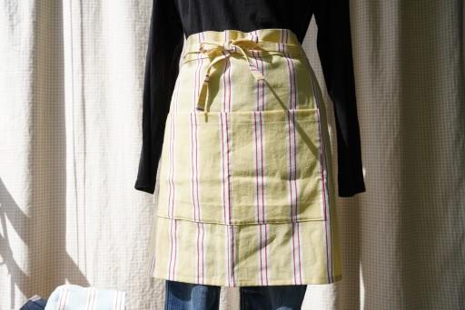 린넨 스트라이프 허리 앞치마 (6color)