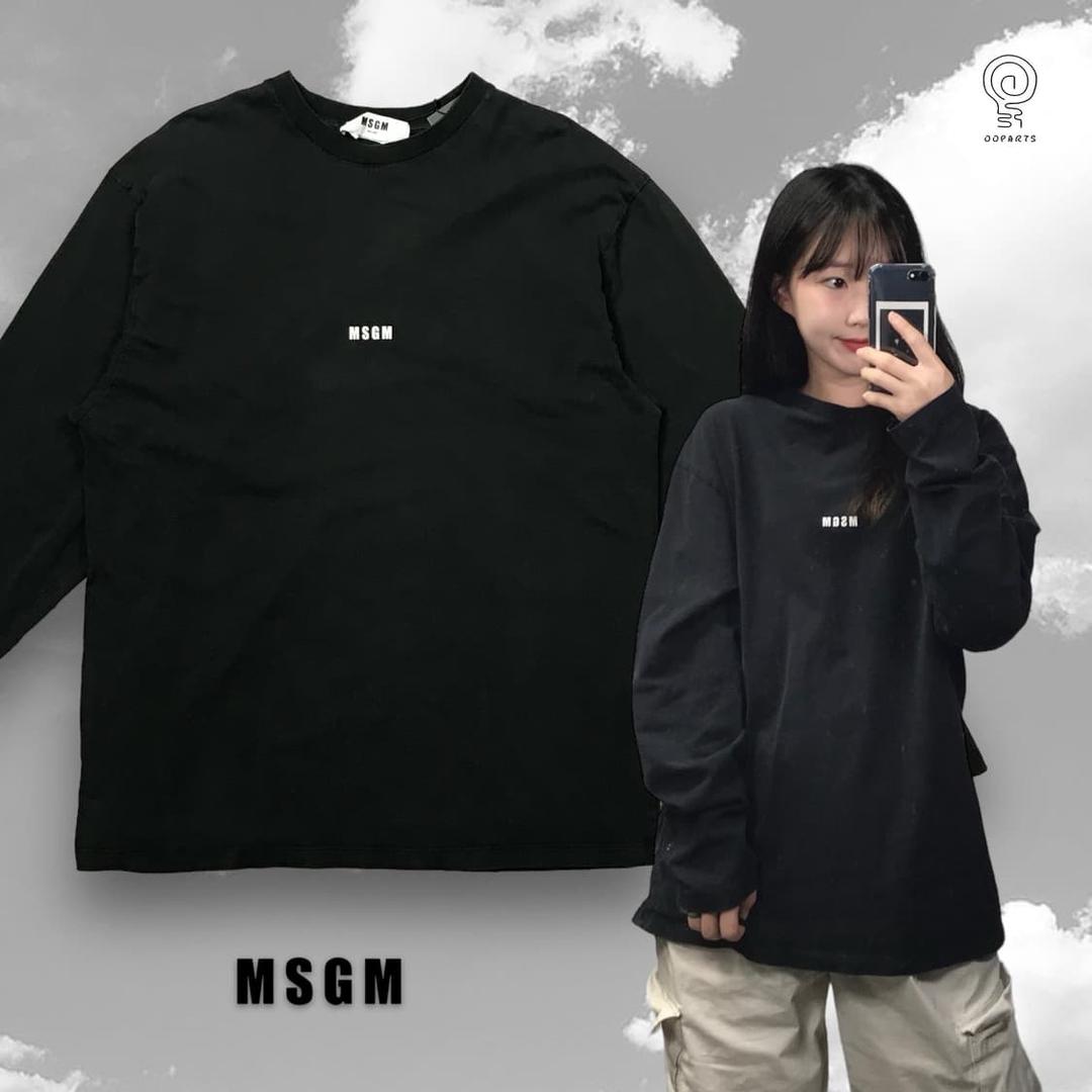 msgm 센터로고 블랙 롱슬리브 | 후루츠패밀리