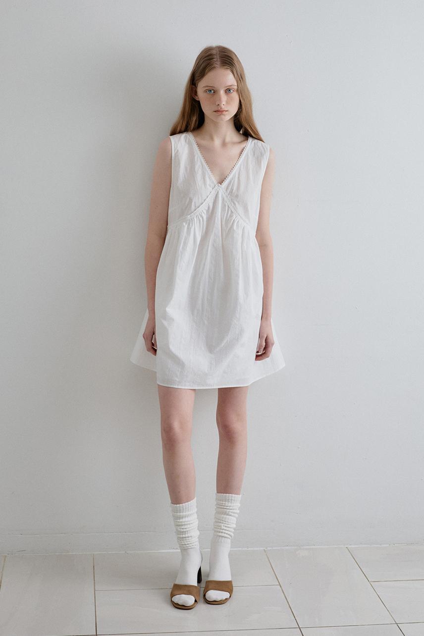 claire cotton mini dress_white