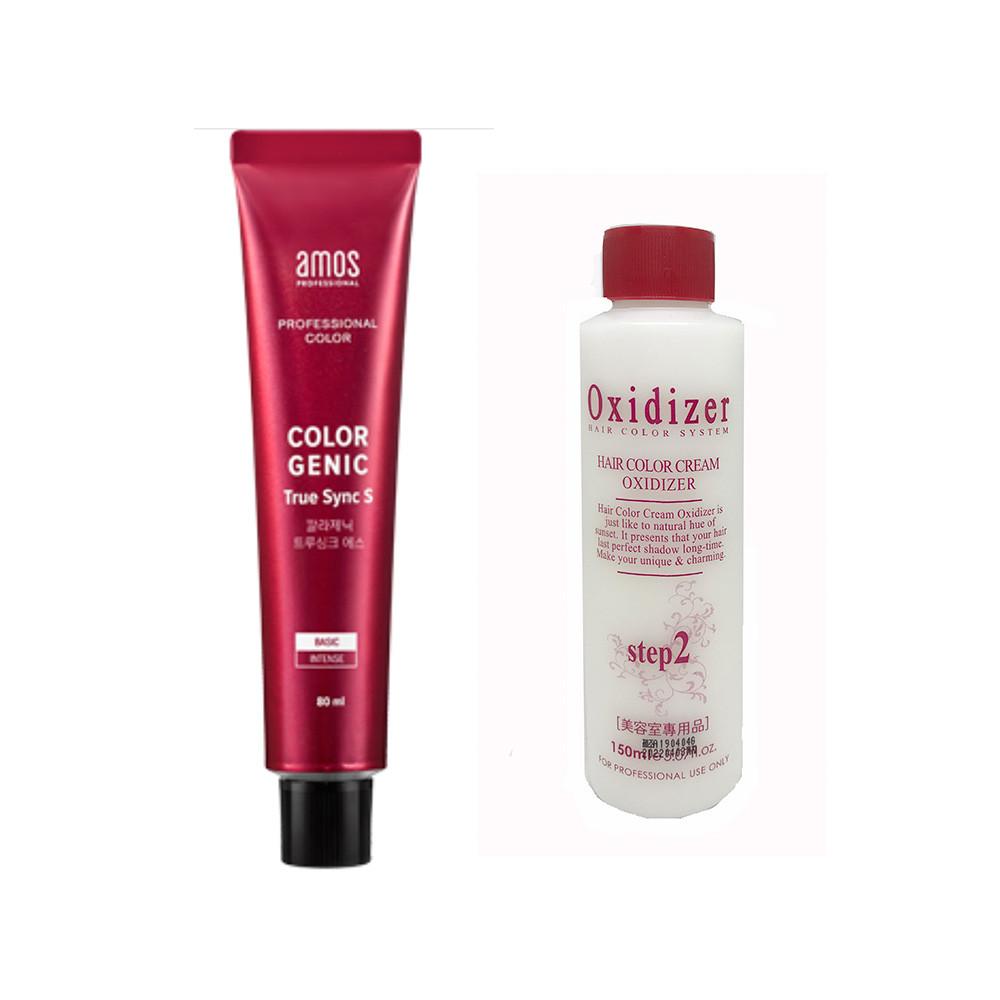 아모스 염색약 트루싱크 80g 산화제포함 새치염색약 셀프
