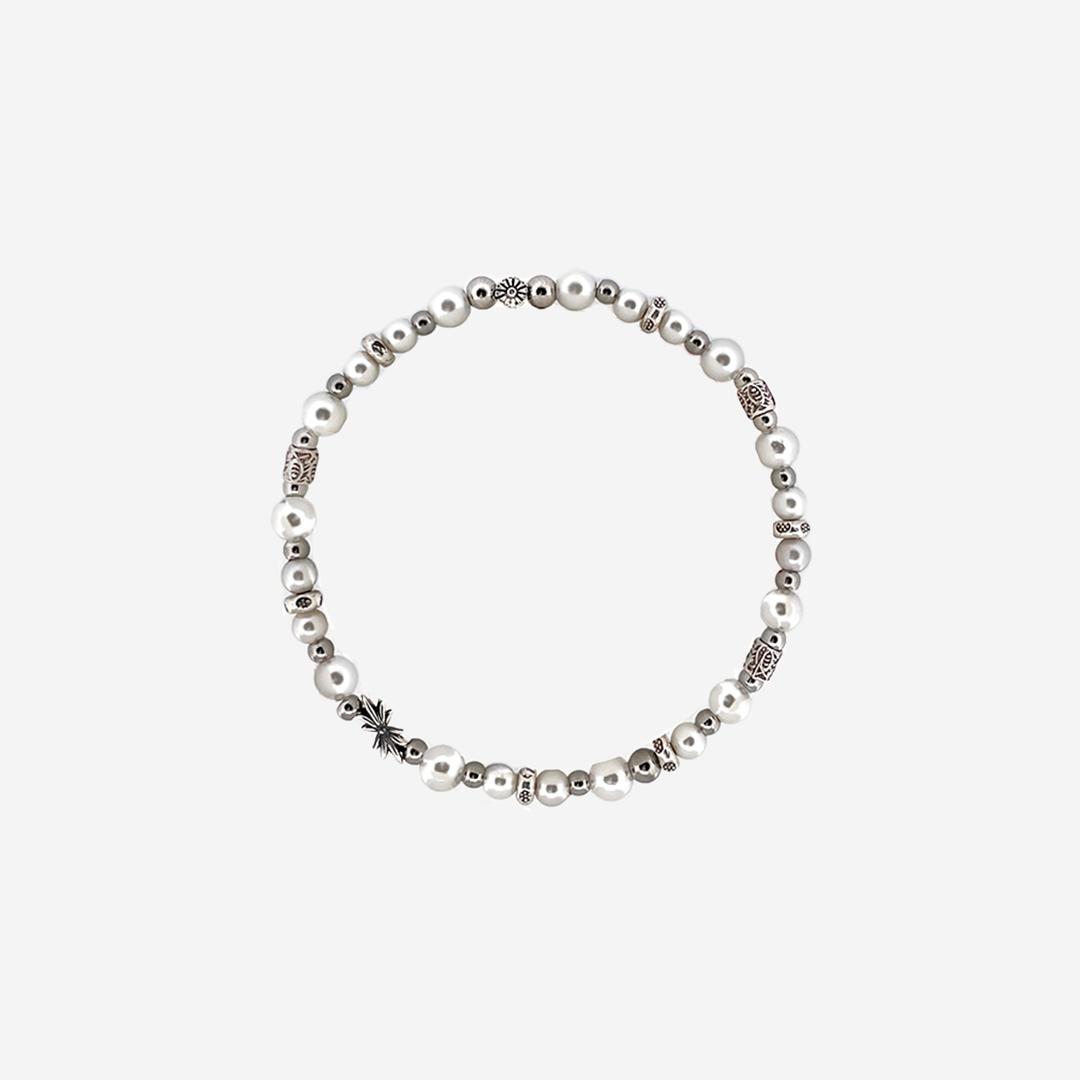 Scudo Snow White Ice Pearl Beads Bracelet