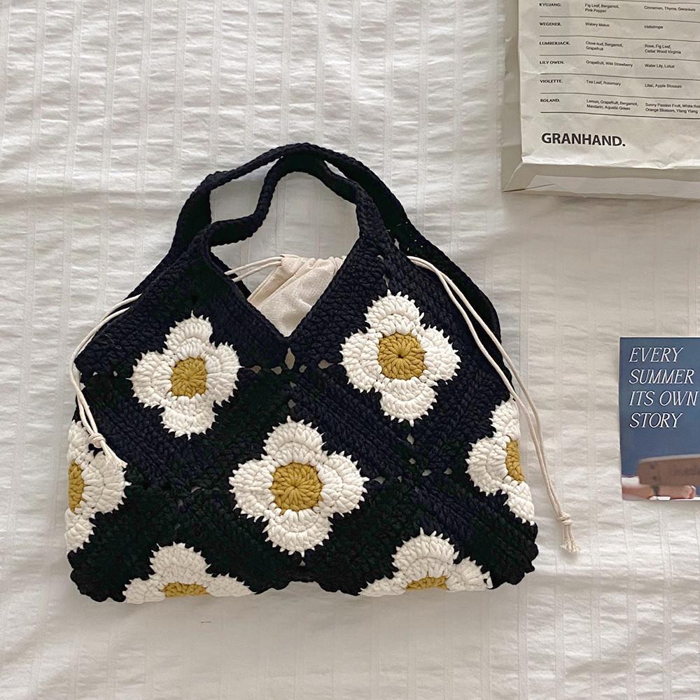 코바늘 제니 꽃 모티브백 DIY 손뜨개 가방뜨기 만들기 패키지 영상포함