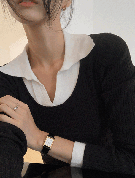 베니토 [5천장돌파][🎖️팝업BEST🎖️/애쉬차콜추가/팝업완판🖤/스탭최다코디][MORREST][made] 촉촉소프트 레이어링 셔츠 니트 (가을/간절기/신상/데일리/데일리룩/출근룩/데이트룩/레이어드/레이어드템/셔츠/니트)