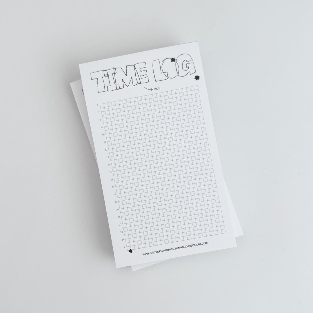 Time log memo paper 타임로그 메모 페이퍼 떡메모지 타임플래너