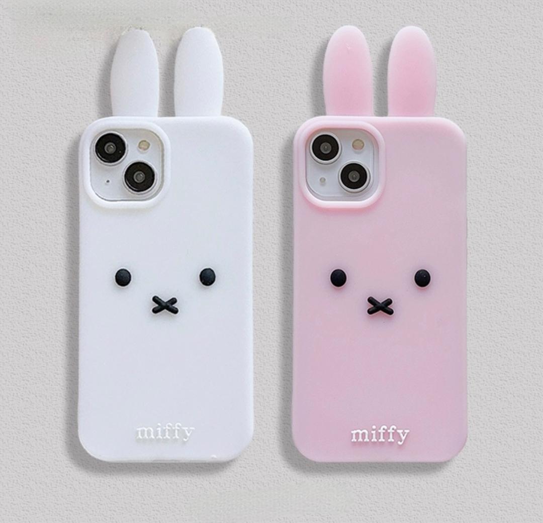 프리티즈  Miffy 미피 입체감 귀 Y2K 귀여운아이폰케이스 아이폰 17 16 15 14 13 12 11