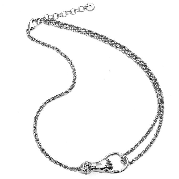 [4th Re-stock] Grab Your Eye Rope Chain Necklace Silver