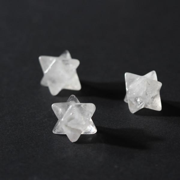 [CARVED STONE] MERKABA - CLEAR QUARTZ (3pc) - 메르카바 스타, 머카바 백수정