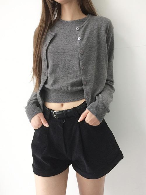 basic knit cardigan, 3color