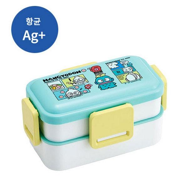 (일본) 한교동 초등학생 캐릭터 돔형 2단 도시락통 어린이 소풍 항균 도시락 (600ml)