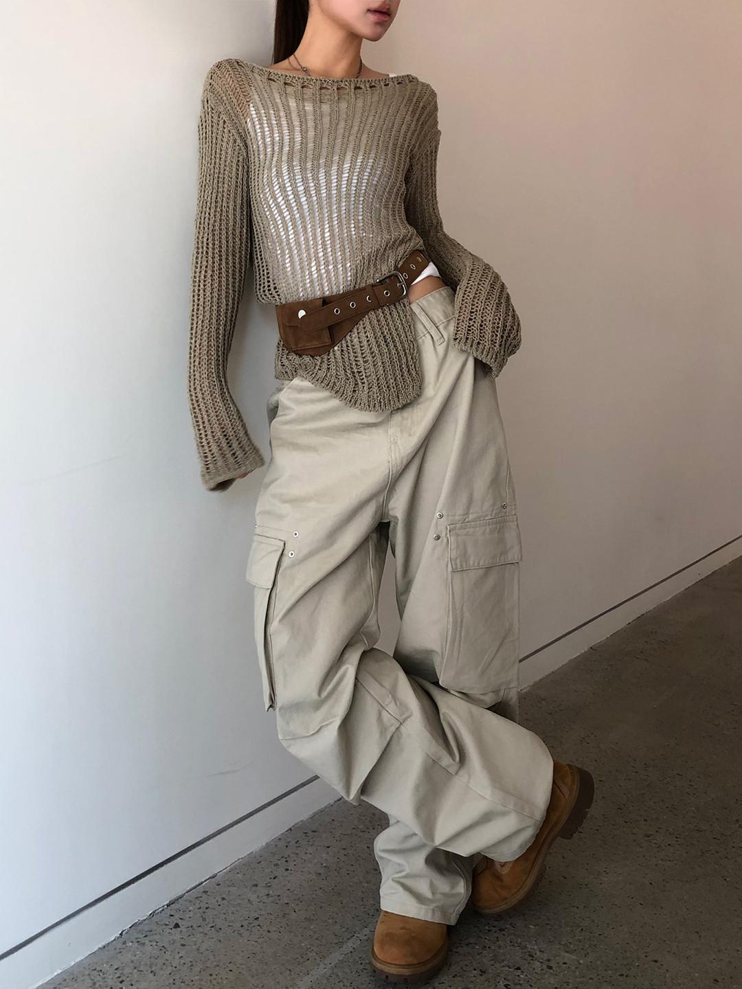 리벳 코튼 파라슈트 카고 팬츠 (2color)