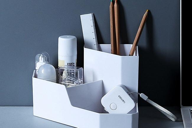 코너 데스크 오거나이저 수납함 화장품 정리대