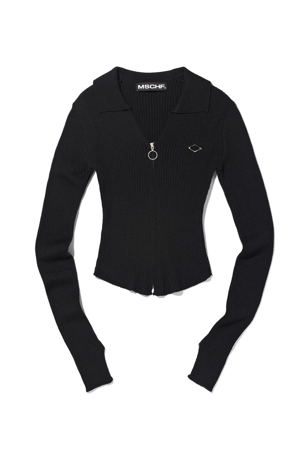 KNITTED LONG SLEEVE SHIRT_BLACK