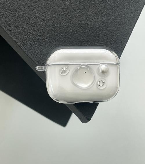 silver water drop 레진 에어팟케이스