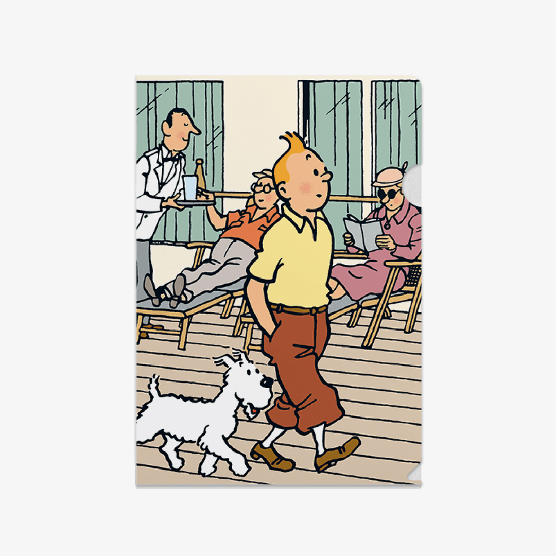 걸어가는 밀루와 땡땡 A4폴더