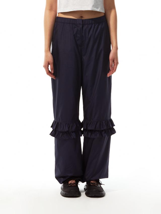 Ruffled Banding Pants (Navy)
