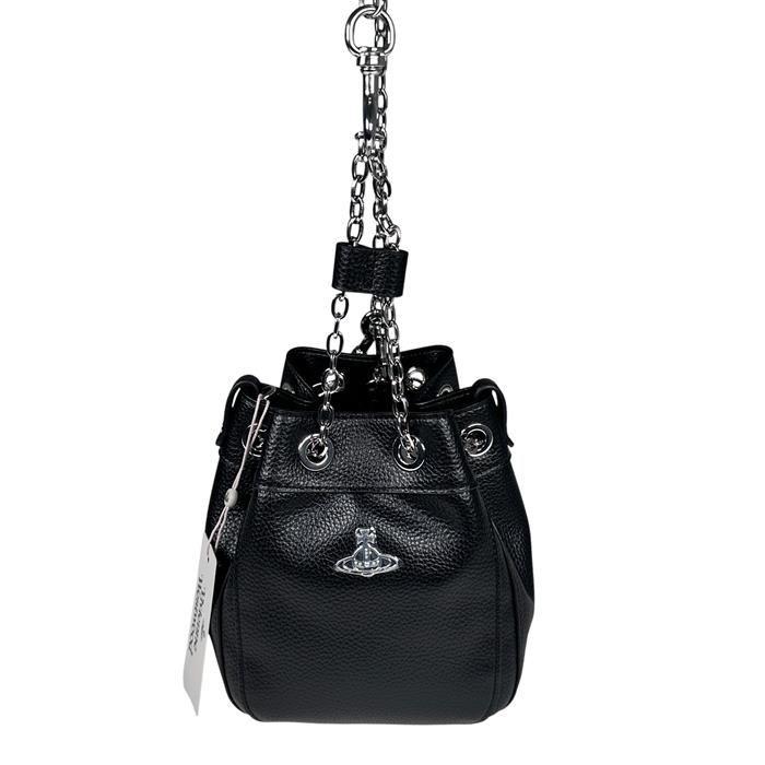 비비안웨스트우드 크리시 스몰 버킷백 블랙 4C030004WS000DN403