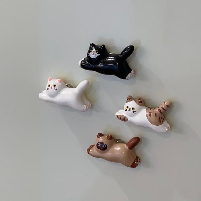고양이 냉장고자석 현관문 마그넷 세트 4p
