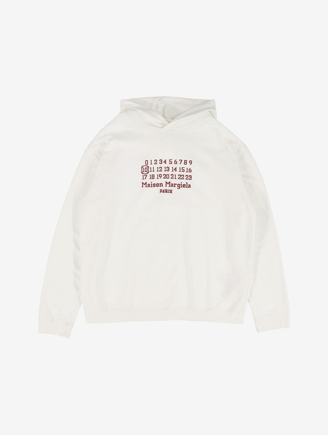 NUMBERS LOGO EMBROIDERED HOODIE