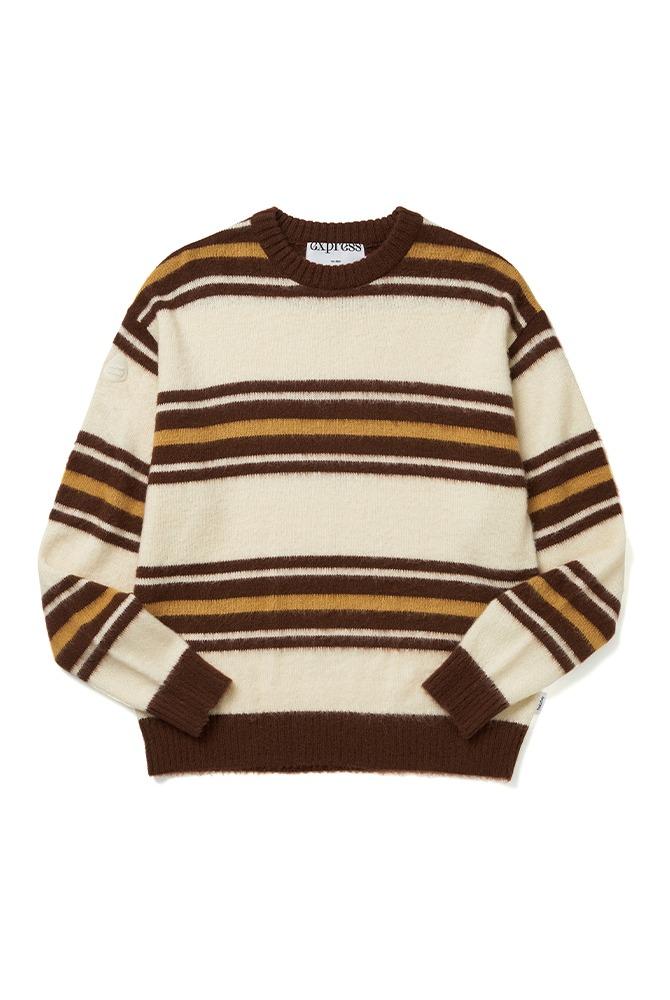 Express Holiday Stripe Mohair Knit_Brown