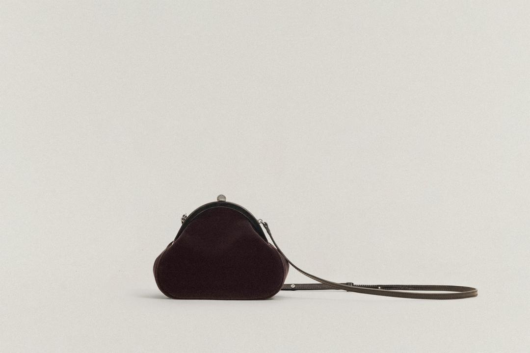SAC TRÈFLE VELVET BROWN
