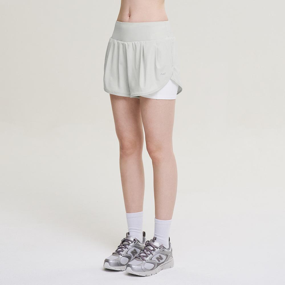 에어쿨링 여성 퍼포먼스 투인원 쇼츠 그레이