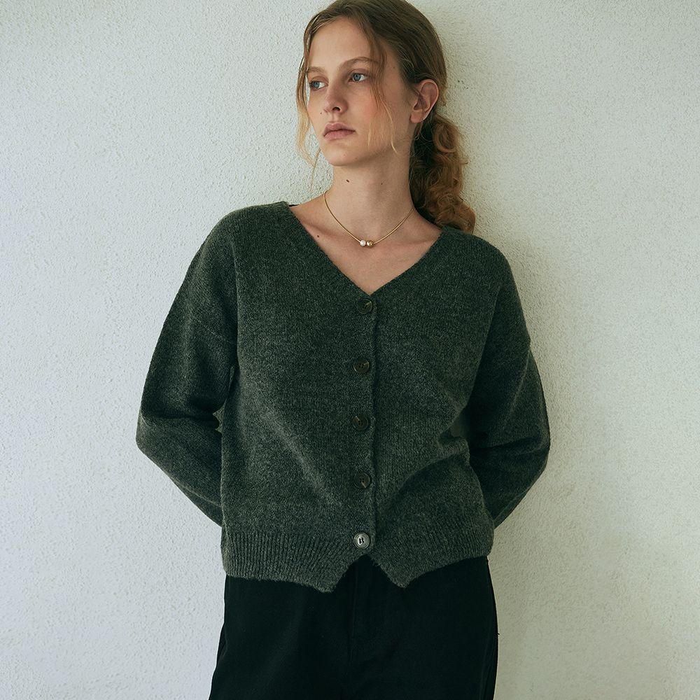 MODERN SYMBOL CARDIGAN_CHARCOAL