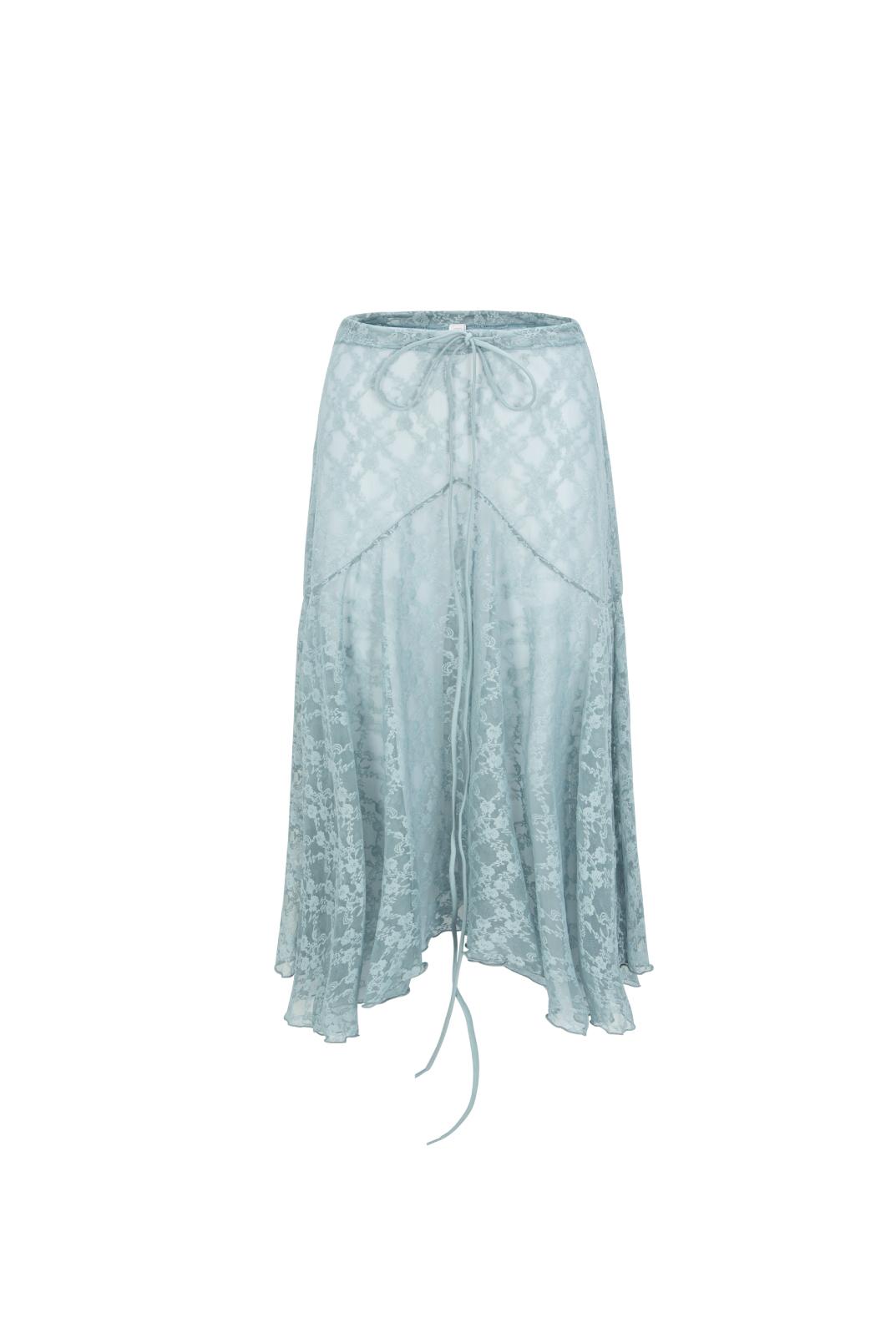 lace skirt bluegrey