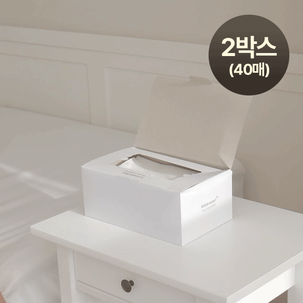 생활백서 뽑아쓰는 굿나잇 숙면패드 일회용 베개커버 2박스(40매)
