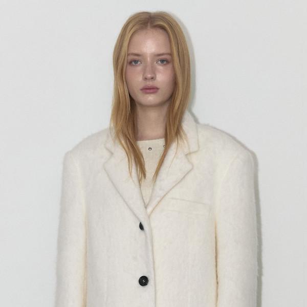MOHAIR WOOL JACKET (IVORY)