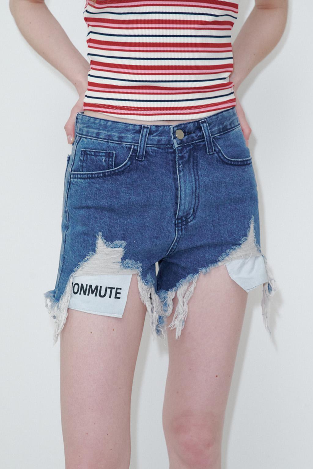 Vintage Denim Damage Short Pants