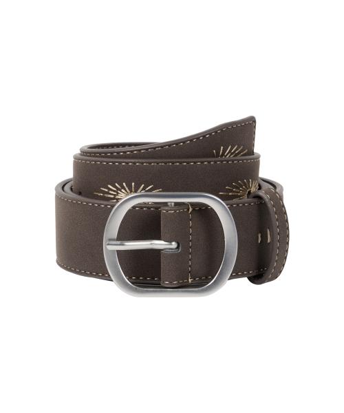 Needlework Studded Belt (Brown)