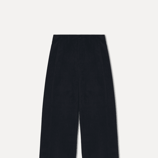 Ragnor fuzzed wide cotton pants navy