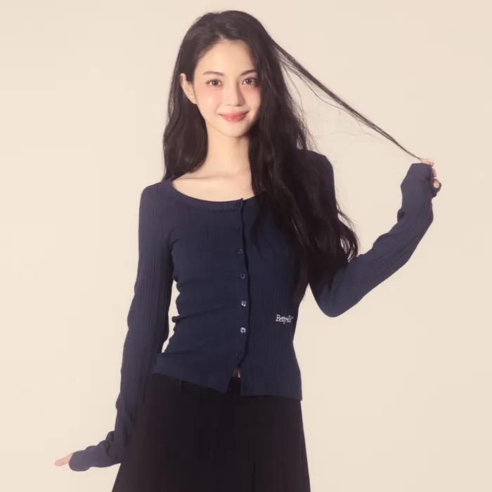 베티붑 스쿱넥 타이트핏 가디건_(3 Colors)