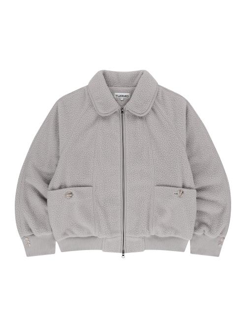 뚜오미오(TUOMIO)  OVERSIZED FLEECE BOMBER [LIGHT GREY] - 사이즈 & 후기 | 무신사