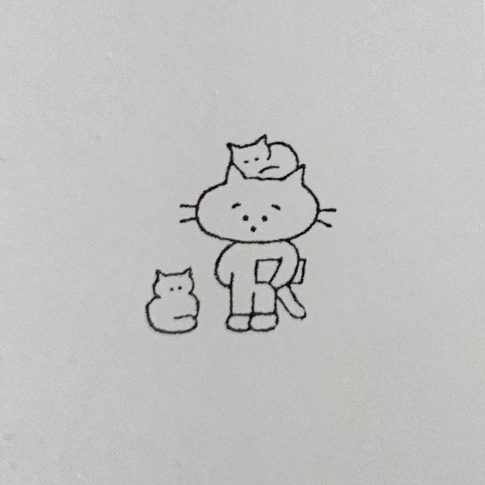 [미니모니] 우드스탬프 - 나의작은고양이