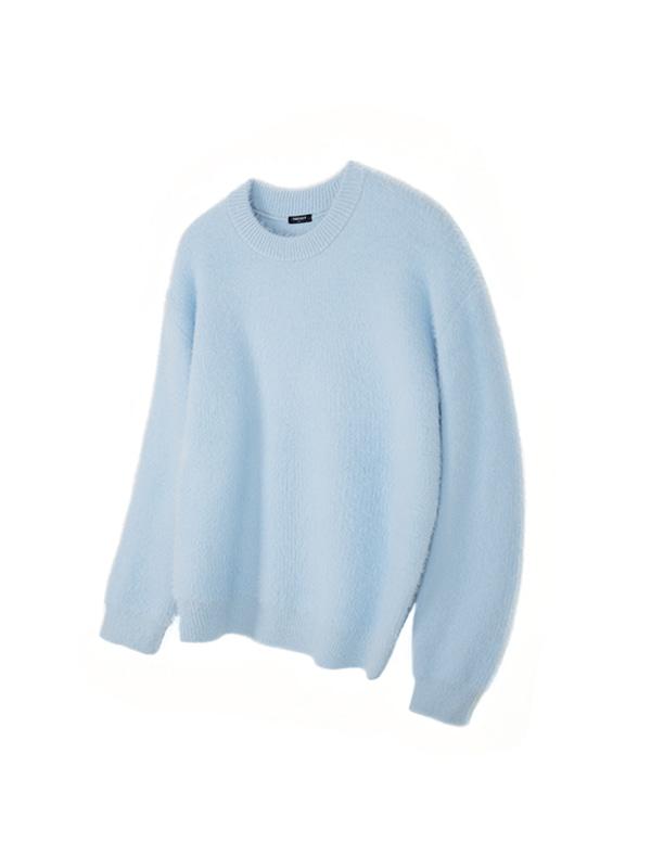 [11월 17일 예약배송]피더 루즈 크루넥니트(스카이블루)