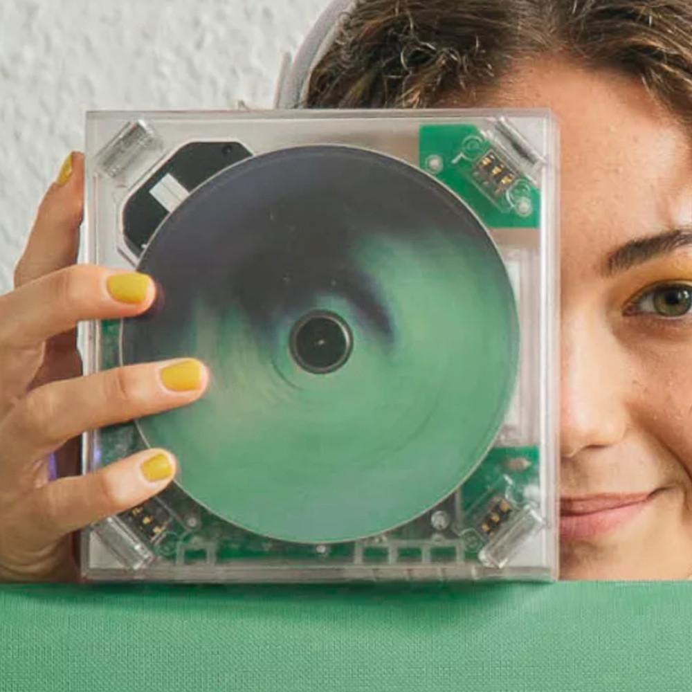 NINM Lab 휴대용 투명 CD 플레이어 블루투스 5.0 기능 USB 충전식