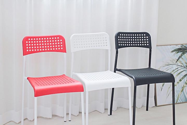 AD 에이디의자 사출 플라스틱 보조 간이 인테리어 식탁의자