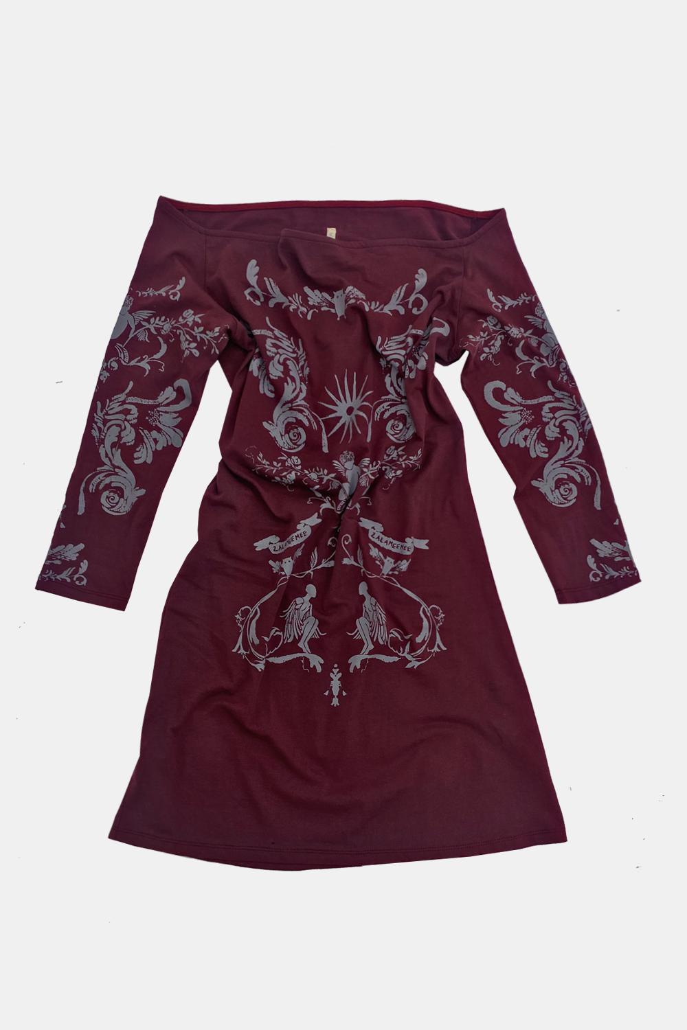 orbit dress (burgundy)