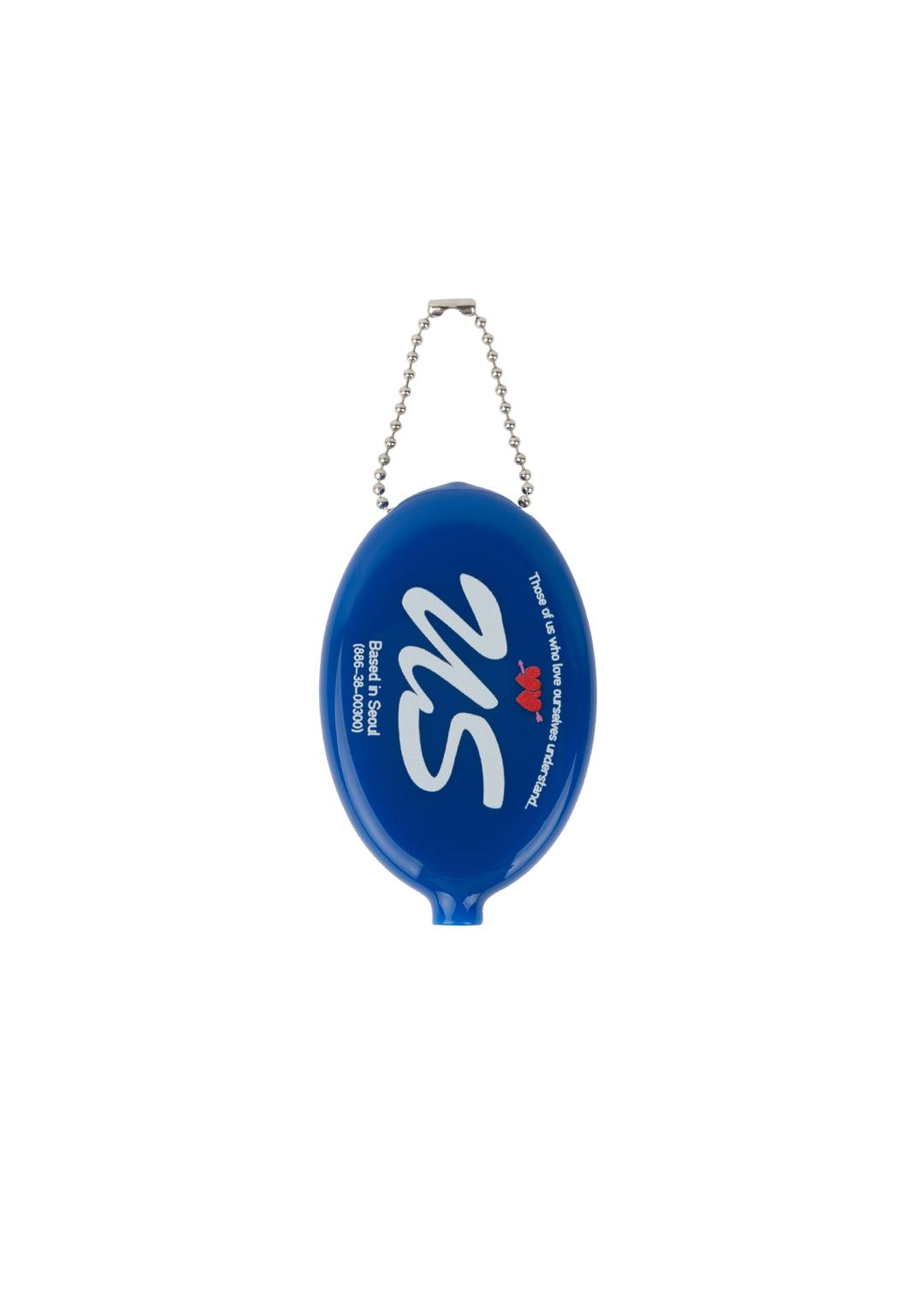 US COIN PURSE KEYCHAIN BLUE