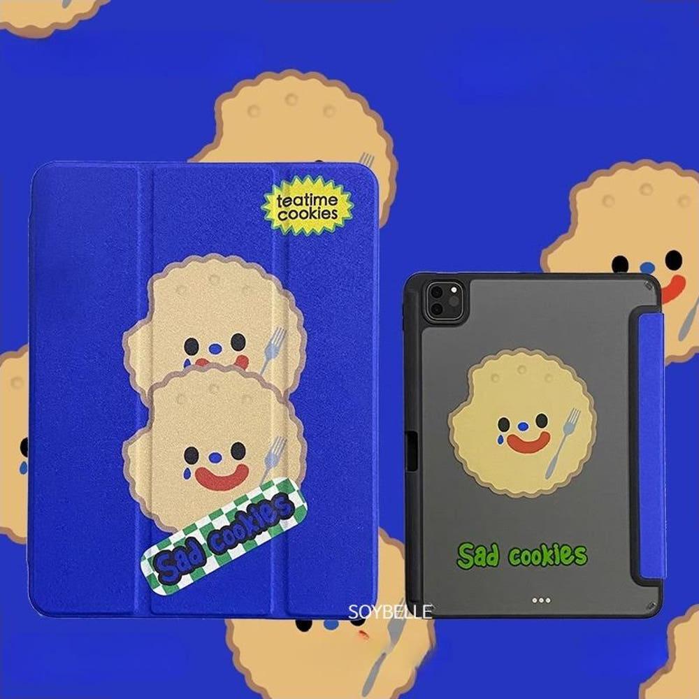 소이벨 Sad Cookie iPad Case 아이패드 커플 케이스 삼단 펜슬수납 가능